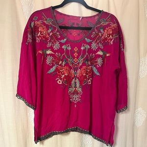 Johnny Was Embroidered Blouse